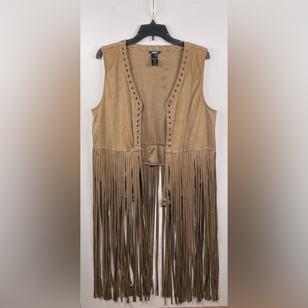 Mark Boho Fringed Vest For Womens
